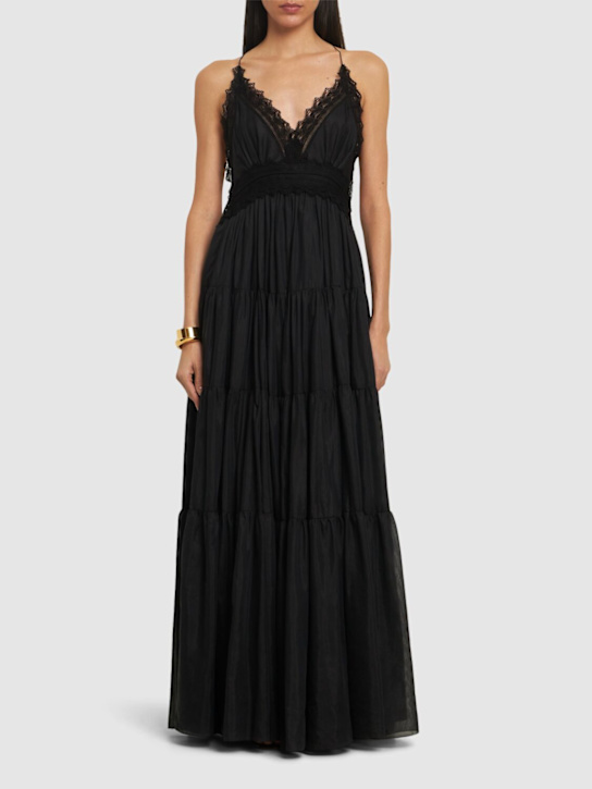 Ermanno Scervino: Cotton blend long dress - women_1 | Luisa Via Roma