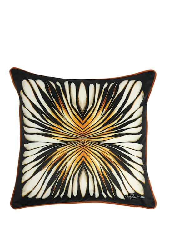 Roberto Cavalli: Ray of Gold velvet cushion - ecraft_0 | Luisa Via Roma