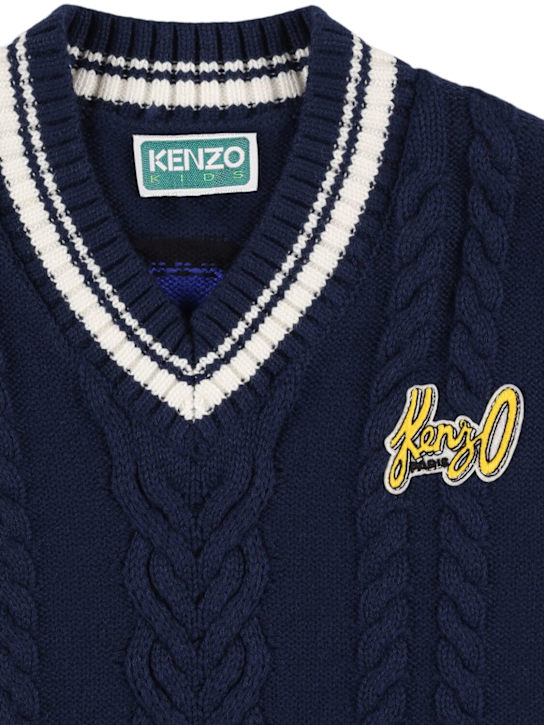 Kenzo Kids: Gilet in maglia di misto cotone - kids-girls_1 | Luisa Via Roma
