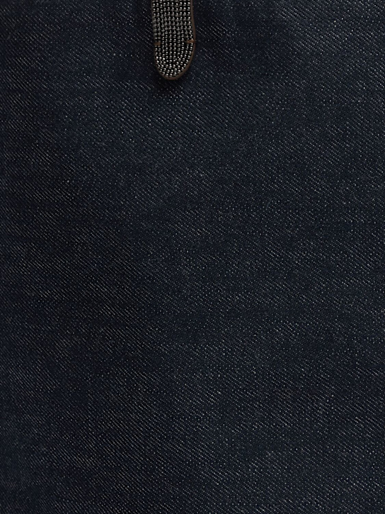 Brunello Cucinelli: No Fade canvas tote bag - Blue - women_3 | Luisa Via Roma