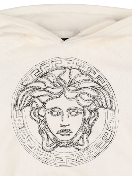 Versace: Printed cotton sweatshirt hoodie - kids-boys_1 | Luisa Via Roma