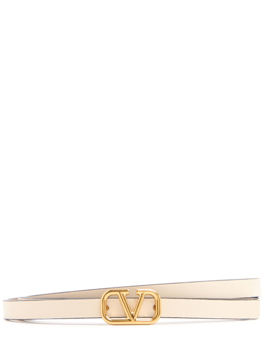Valentino Garavani: 10mm Vlogo reversible belt - women_0 | Luisa Via Roma