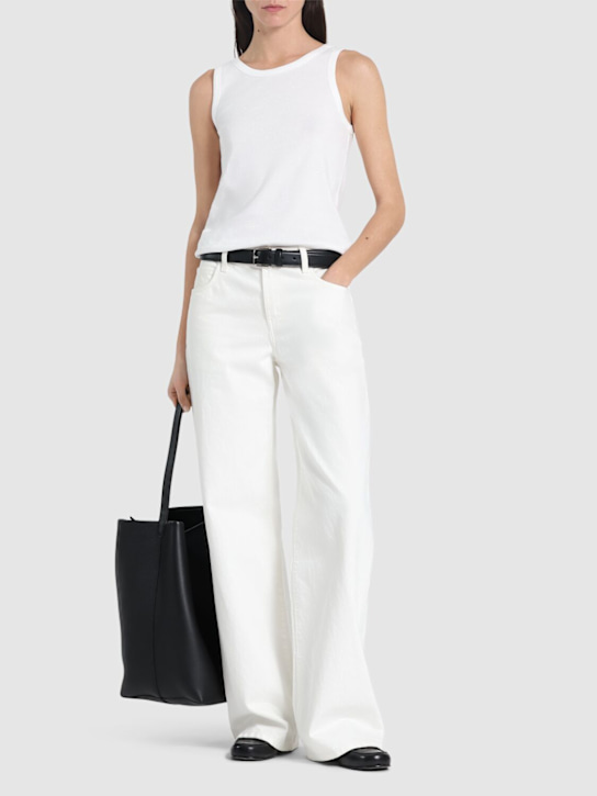 The Row: Eglitta wide cotton denim jeans - women_1 | Luisa Via Roma