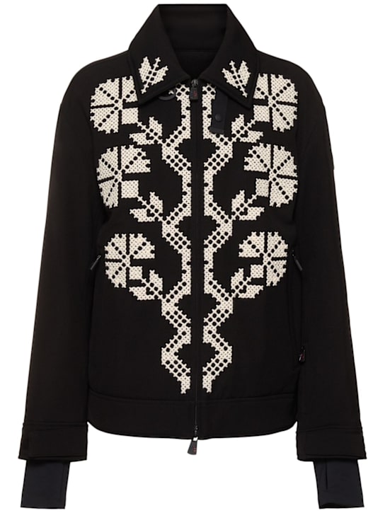 Moncler Grenoble: Pers nylon blend down jacket - women_0 | Luisa Via Roma