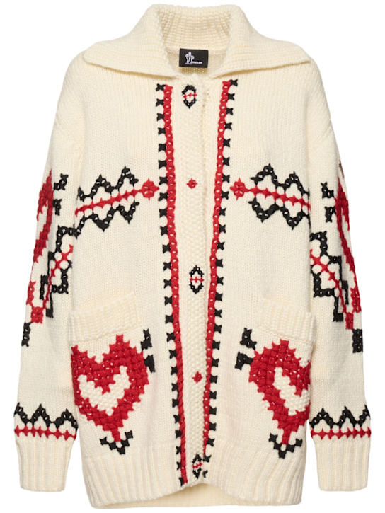 Moncler Grenoble: Wool blend cardigan - women_0 | Luisa Via Roma