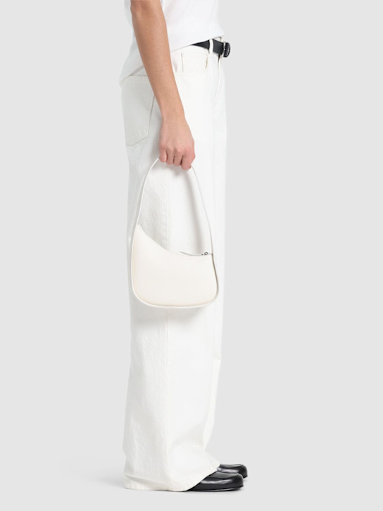 The Row: Half Moon smooth leather shoulder bag - New Ivory Pld - women_1 | Luisa Via Roma