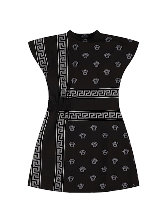 Versace: ビスコースシャツワンピース - kids-girls_0 | Luisa Via Roma