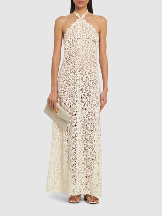 Ermanno Scervino: Cotton blend lace long dress - women_1 | Luisa Via Roma