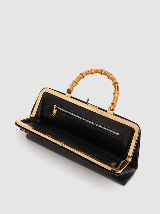 Jil Sander: Small Goji Bamboo palmellato leather bag - Black - women_6 | Luisa Via Roma