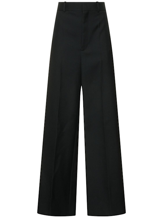 Carven: Evening straight wool tuxedo pants - women_0 | Luisa Via Roma