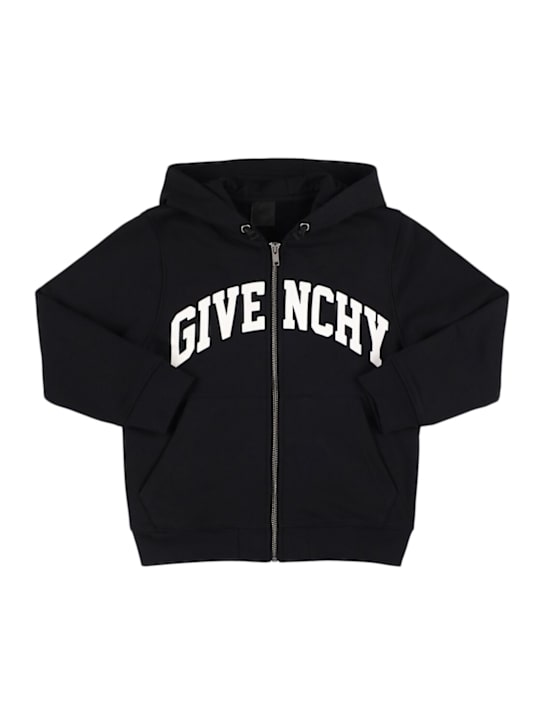 Givenchy: Felpa in misto cotone con cappuccio - kids-girls_0 | Luisa Via Roma