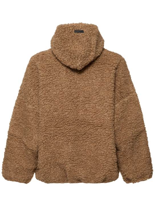 Fear of God: Polar fleece hoodie - Dune - men_3 | Luisa Via Roma
