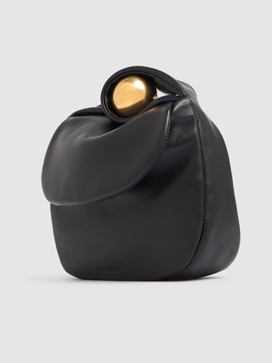 Jil Sander: Sphere soft leather pouch - Black - women_2 | Luisa Via Roma