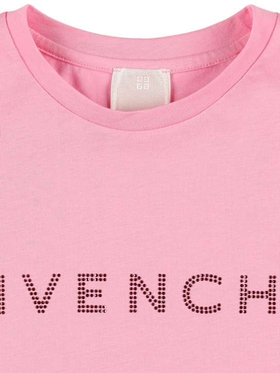 Givenchy: T-shirt in cotone con stampa - kids-girls_1 | Luisa Via Roma