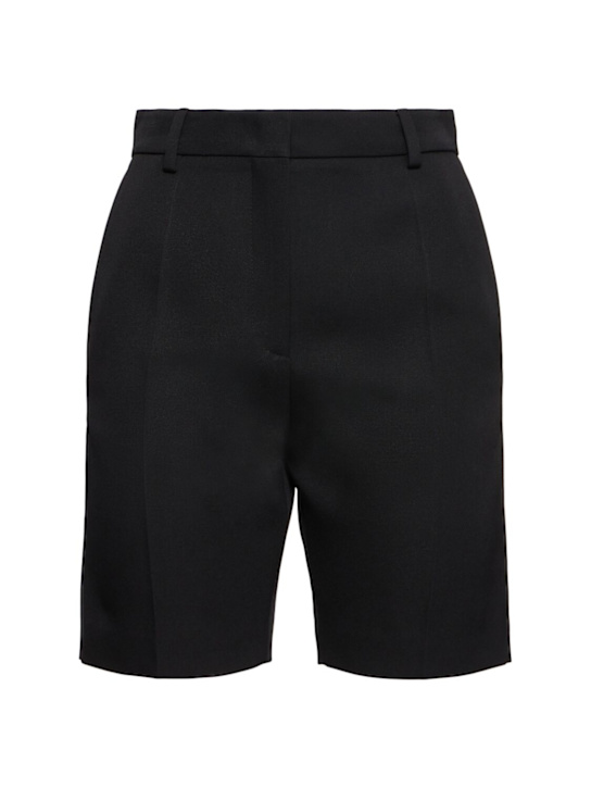 Valentino: Wool grisaille Bermuda shorts - women_0 | Luisa Via Roma