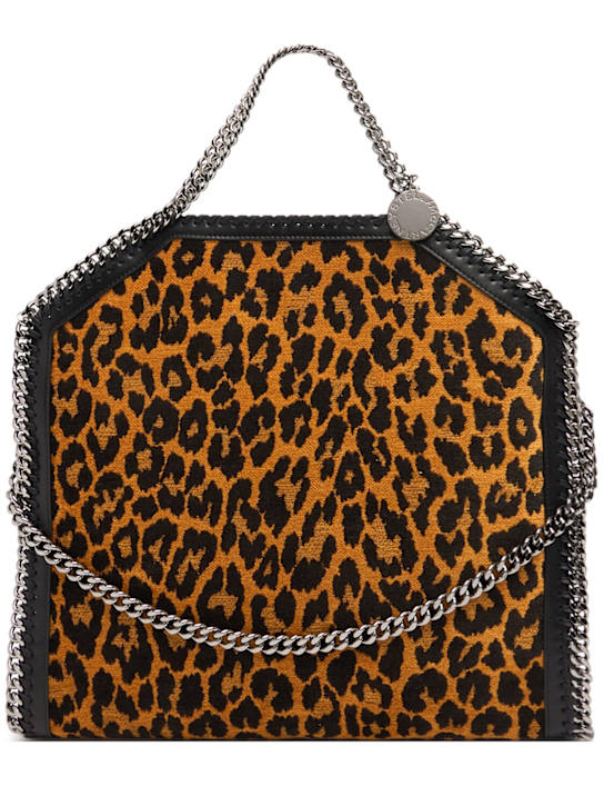 Stella McCartney: 3chain Falabella jacquard tote bag - Leopard - women_0 | Luisa Via Roma