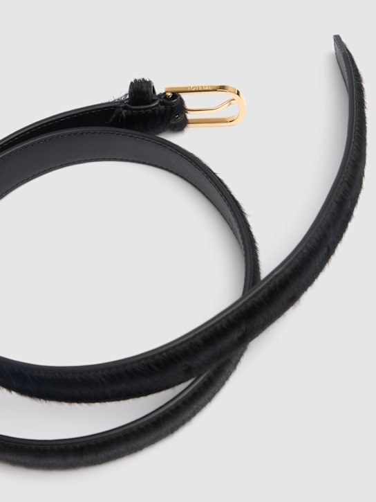 Toteme: Pony hair belt - Black - women_2 | Luisa Via Roma