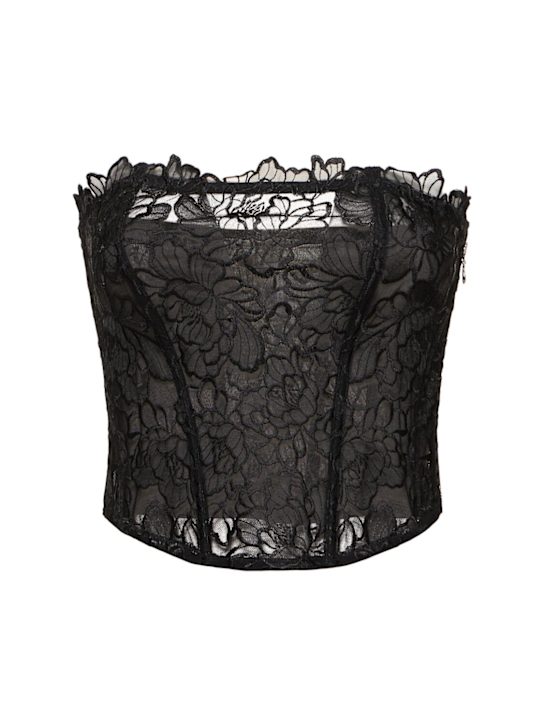 Fleur Du Mal: Whitney embroidered corset - women_0 | Luisa Via Roma