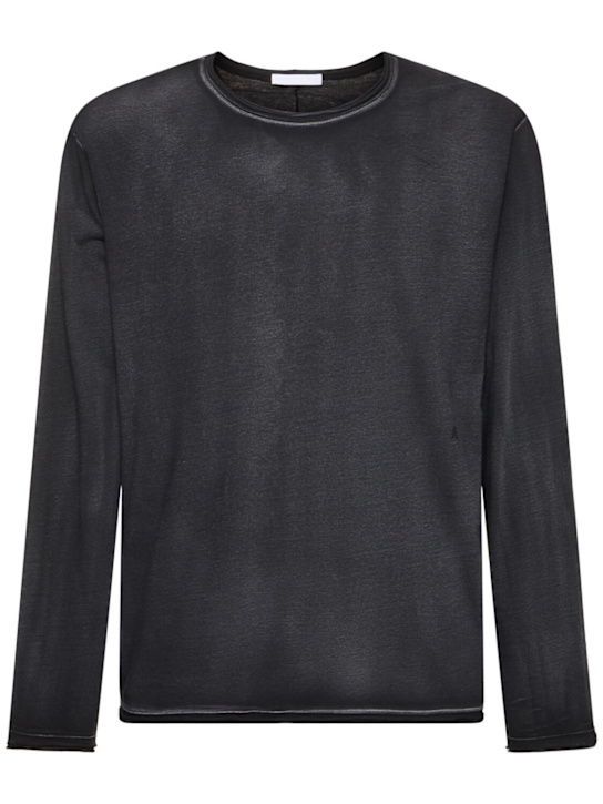 Helmut Lang: Cotton l/s t-shirt - men_0 | Luisa Via Roma