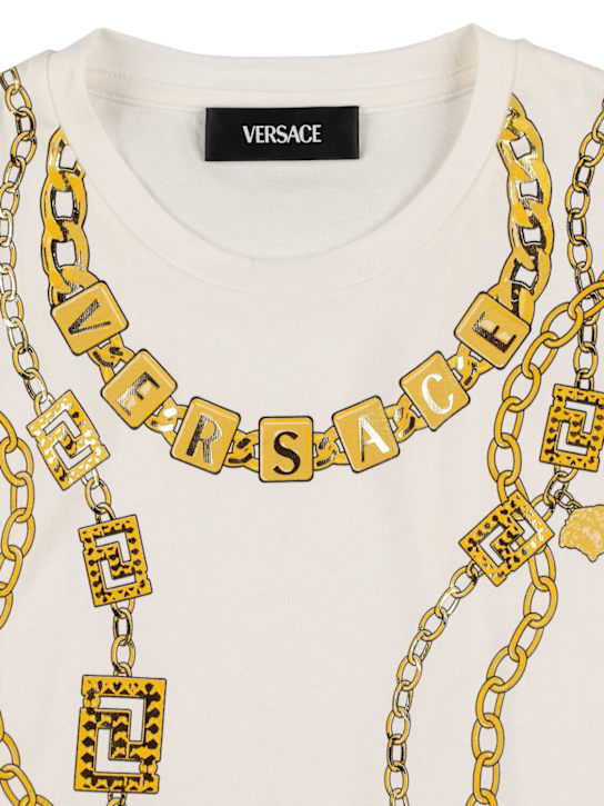 Versace: コットンジャージーTシャツ - kids-boys_1 | Luisa Via Roma
