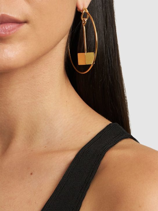 Jacquemus: Les Creoles Nodo hoop earrings - women_1 | Luisa Via Roma