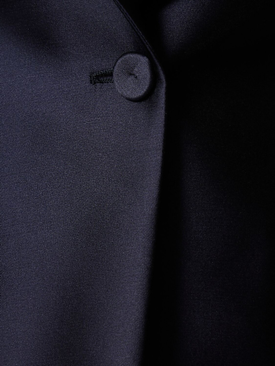Alberta Ferretti: Mikado single breast blazer - Navy - women_5 | Luisa Via Roma