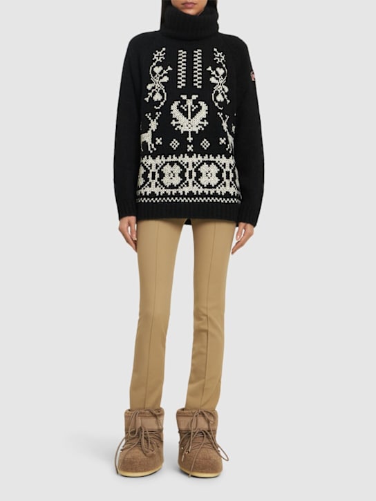 Moncler Grenoble: Wool blend turtleneck sweater - women_1 | Luisa Via Roma