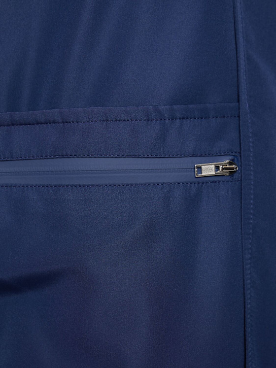 Kiton: Zipped nylon bomber jacket - Blue - men_5 | Luisa Via Roma