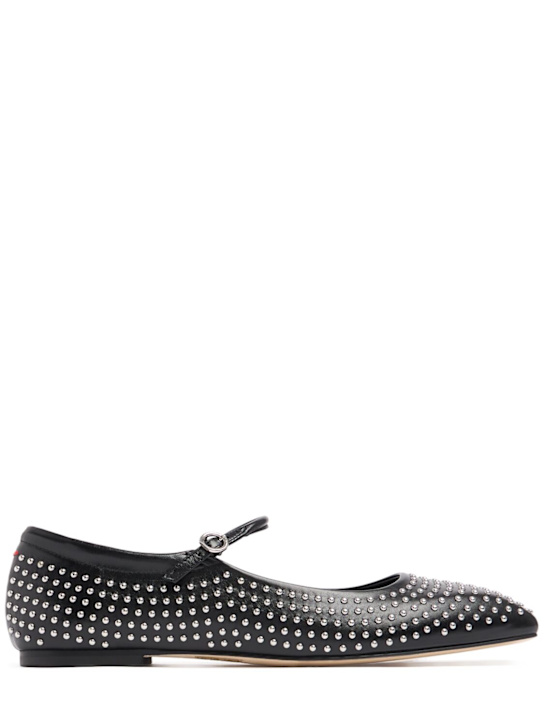 Aeyde: 10mm Uma mini studs nappa leather flats - women_0 | Luisa Via Roma