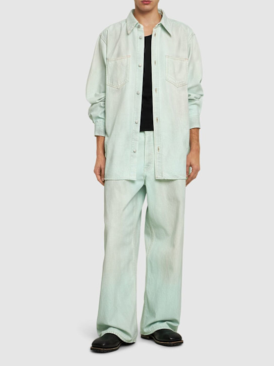 Acne Studios: Karto glow-in-the-dark denim shirt - men_1 | Luisa Via Roma