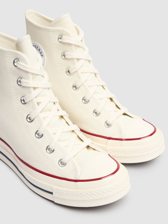 Converse: Chuck 70 Wedge HI sneakers - Khaki/Off White - women_3 | Luisa Via Roma