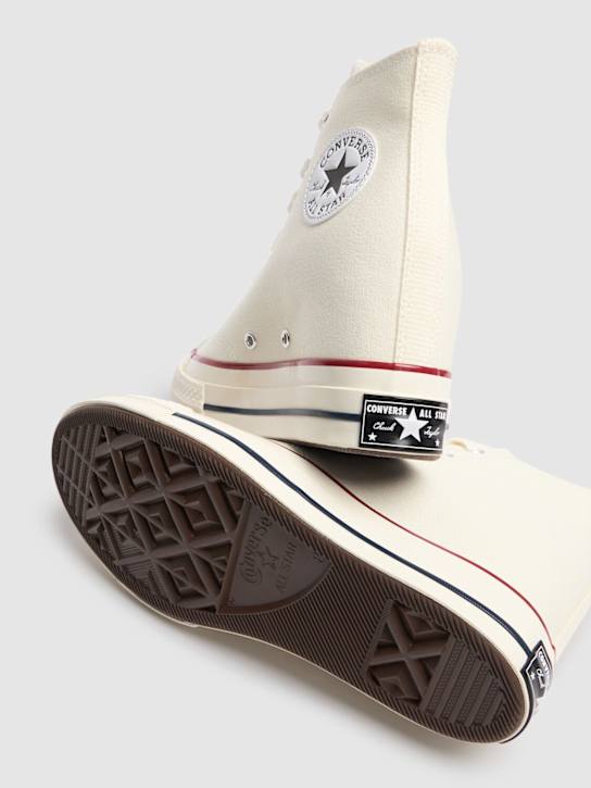 Converse: Chuck 70 Wedge HI sneakers - Khaki/Off White - women_4 | Luisa Via Roma