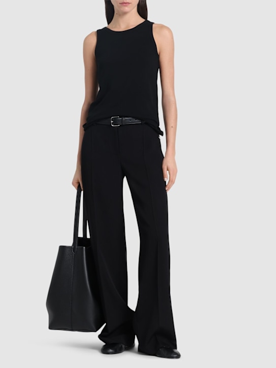 The Row: Frankie cotton jersey tank top - Black - women_1 | Luisa Via Roma
