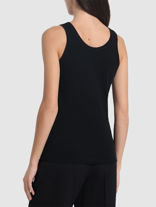 The Row: Frankie cotton jersey tank top - Black - women_2 | Luisa Via Roma