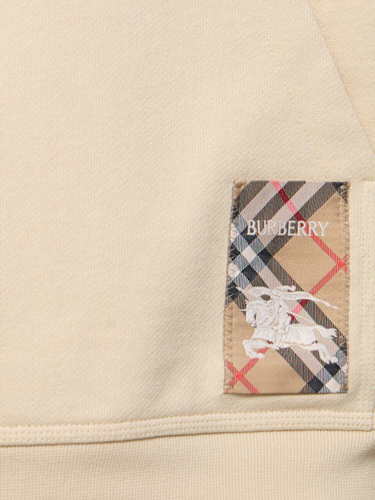 Burberry: Burberry Check label hoodie - men_4 | Luisa Via Roma