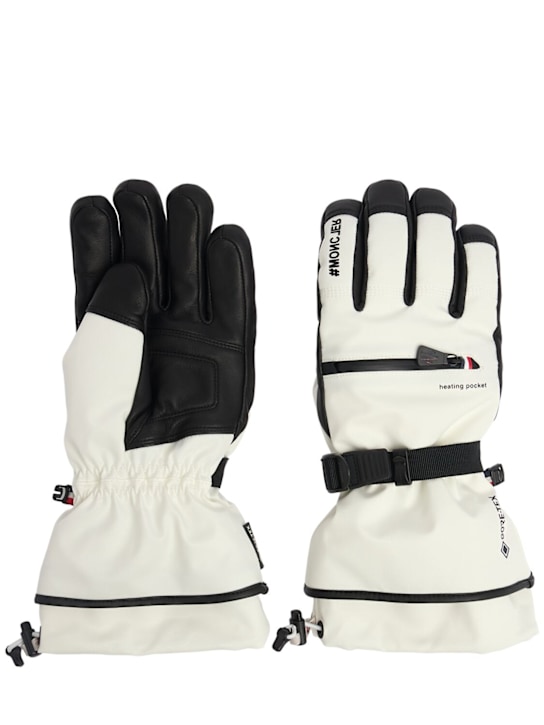 Moncler Grenoble: Logo padded nylon gloves - men_0 | Luisa Via Roma