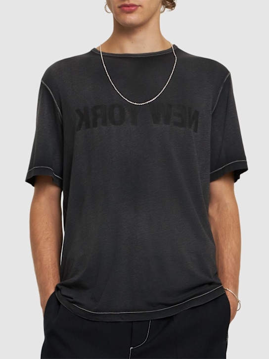 Helmut Lang: New York cotton t-shirt - Schwarz - men_2 | Luisa Via Roma