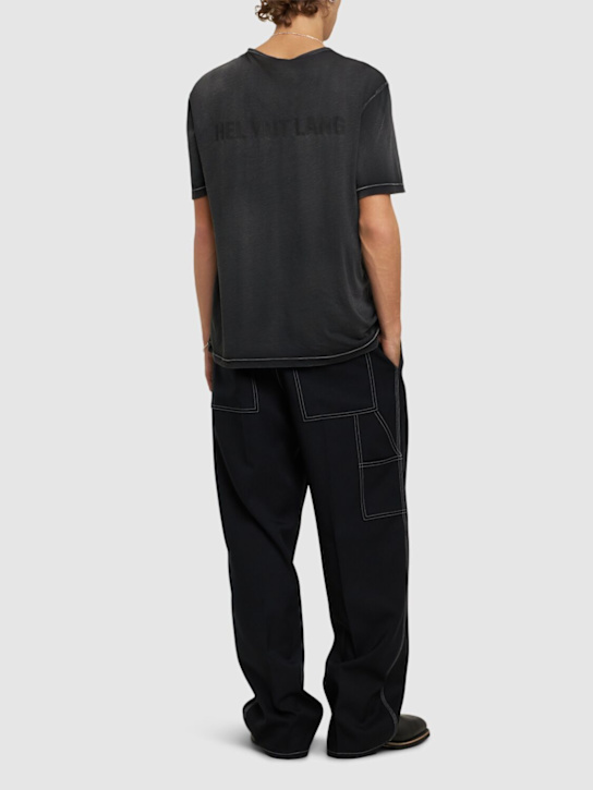 Helmut Lang: New York cotton t-shirt - Schwarz - men_1 | Luisa Via Roma