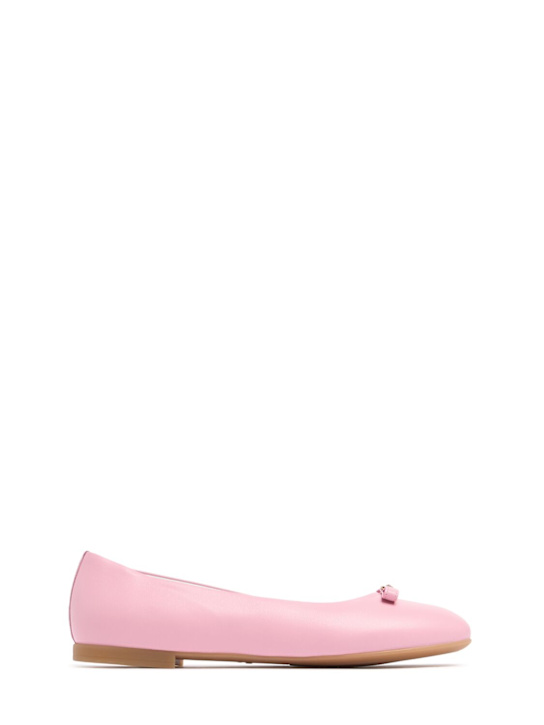 Versace: Leather ballerinas - Pink - kids-girls_0 | Luisa Via Roma