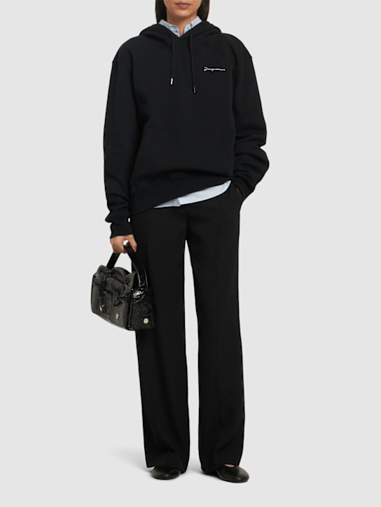 Jacquemus: Le Sweatshirt Brode コットンフーディー - women_1 | Luisa Via Roma