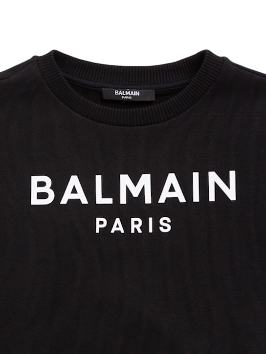 Balmain: コットンスウェットシャツ - kids-girls_1 | Luisa Via Roma