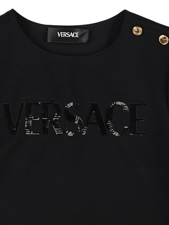 Versace: ビスコースワンピース - kids-girls_1 | Luisa Via Roma