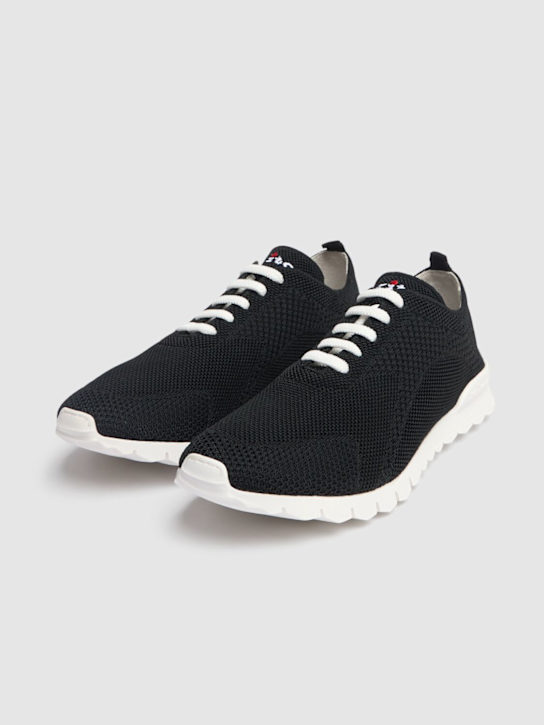 Kiton: Kitted low sneakers - Black - men_2 | Luisa Via Roma