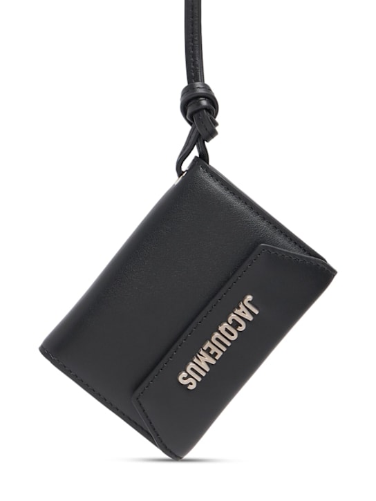 Jacquemus: Le Porte Jacquemus leather wallet - men_0 | Luisa Via Roma