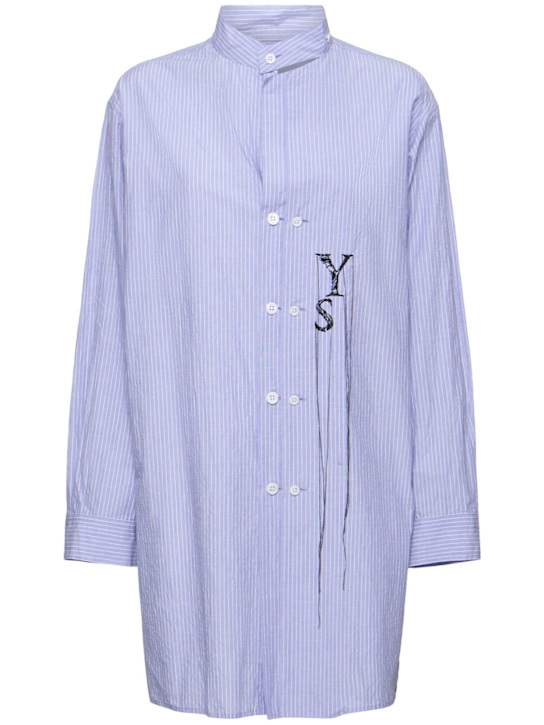 Yohji Yamamoto: Striped cotton doubled shirt - women_0 | Luisa Via Roma