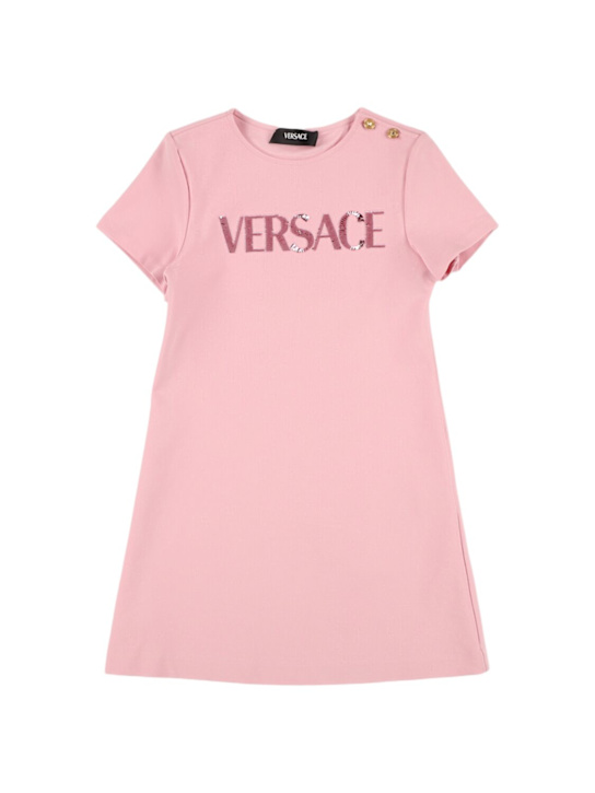 Versace: ビスコースワンピース - kids-girls_0 | Luisa Via Roma