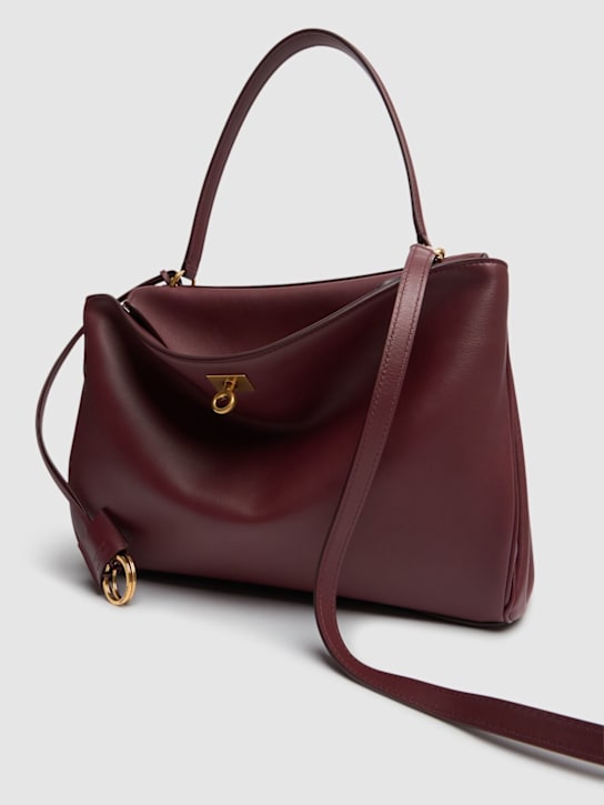 Balenciaga: Medium Rodeo leather shoulder bag - Dark Burgundy - women_2 | Luisa Via Roma
