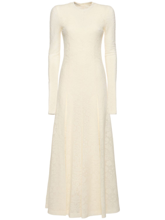 Philosophy Di Lorenzo Serafini: Long sleeve lace long dress - Ivory - women_0 | Luisa Via Roma