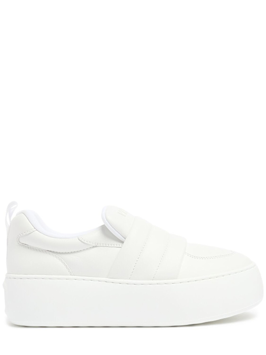 Roger Vivier: Puffy leather low top sneakers - White - women_0 | Luisa Via Roma