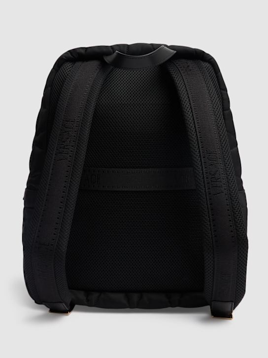 Versace: Logo nylon backpack - Black - men_4 | Luisa Via Roma